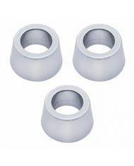 UP41007P-Chrome Round Dash Indicator Light Trims for 1967-1987 Peterbilt 359 (3-Pack)