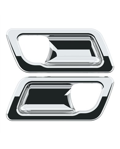 UP41182-Chrome Interior Door Handle Trim For Peterbilt 389 (2008-2023), 386 (2006-2016), And 387 (2006-2011) (Pair)