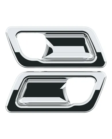 UP41182-Chrome Interior Door Handle Trim For Peterbilt 389 (2008-2023), 386 (2006-2016), And 387 (2006-2011) (Pair)