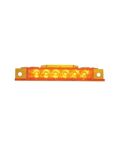 UP37593-6 LED Exterior Visor Light For 1996-2024 Volvo VNL-Amber LED/Amber Lens