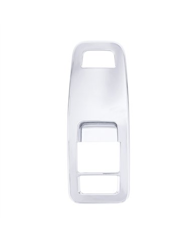 UP41552-Chrome Plastic Door Switch Cover For 2013-2024 Kenworth T680-Driver (Without Power Mirrors)