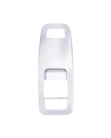 UP41552-Chrome Plastic Door Switch Cover For 2013-2024 Kenworth T680-Driver (Without Power Mirrors)