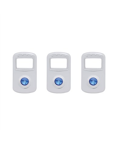 UP41703-Rocker Switch Cover For Kenworth/Peterbilt - Blue Crystal (Card of 3)