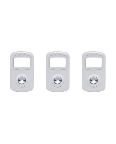 UP41704-Rocker Switch Cover For Kenworth/Peterbilt - Clear Crystal (Card of 3)