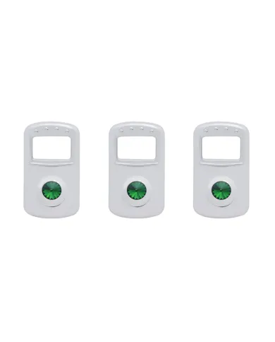 UP41705-Rocker Switch Cover For Kenworth/Peterbilt- Green Crystal (Card of 3)