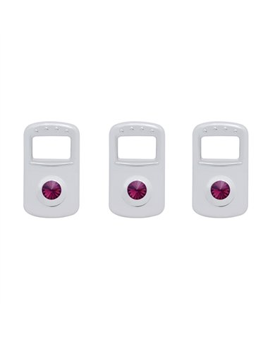 UP41706-Rocker Switch Cover For Kenworth/Peterbilt- Purple Crystal (Card of 3)
