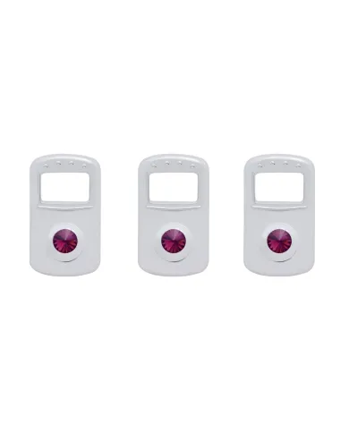 UP41706-Rocker Switch Cover For Kenworth/Peterbilt- Purple Crystal (Card of 3)