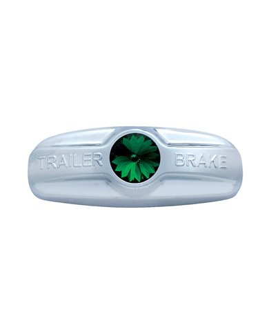UP41994-Trailer Brake Cover W/Crystal For Freightliner Century 1996-2011, Columbia 2001-2017- Green Crystal