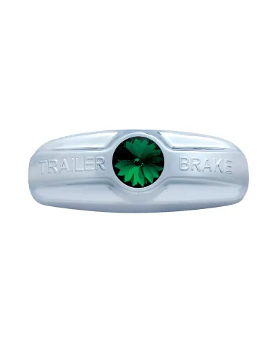 UP41994-Trailer Brake Cover W/Crystal For Freightliner Century 1996-2011, Columbia 2001-2017- Green Crystal