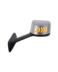 UP42252-Chrome Plastic Hood Mirror Assembly With Sequential LED Turn Signals For 2018-2024 International LT-Driver