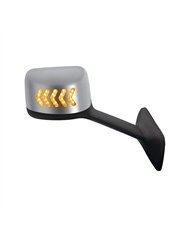 UP42253-Chrome Plastic Hood Mirror Assembly With Sequential LED Turn Signals For 2018-2024 International LT-Passenger