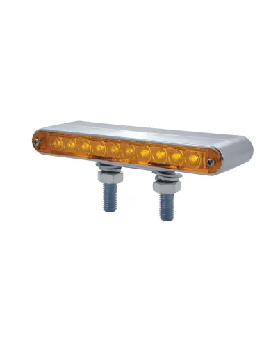 UP37630-20 LED 6-1/2" Double Face Light Bar - Amber & Red LED/Amber & Red Lens