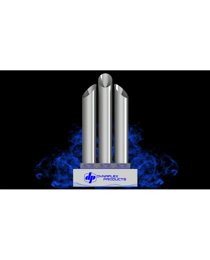 84 INCH STACK | MITERED EXPANDED AND SLOTTED | CHROME 84 INCH STACK | MITERED EXPANDED AND SLOTTED | CHROME