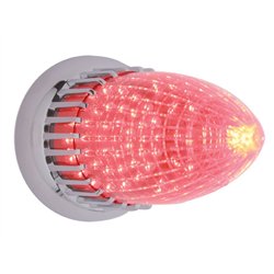 UP37684-40 Red LED Vintage Torpedo Flush Mount Light - Red LED/Red Lens