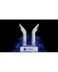 84 INCH PLAIN STACK | BULLHAULER | CHROME 84 INCH PLAIN STACK | BULLHAULER | CHROME