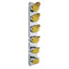 UP37699-SS Front Air Cleaner Bracket With 12X 19 LED Watermelon Lights & Visors For Peterbilt-Amber LED & Lens