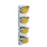 UP37705-SS Front Air Cleaner Bracket With 8X 19 LED Watermelon Lights & Visors For Peterbilt-Amber LED & Lens