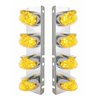 UP37705-SS Front Air Cleaner Bracket With 8X 19 LED Watermelon Lights & Visors For Peterbilt-Amber LED & Lens