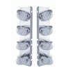 UP37710-SS Front Air Cleaner Bracket With 8X 19 LED Reflector Lights & Visors For Peterbilt-Amber LED/Clear Lens