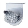 UP37722-Stainless Light Bracket With 19 LED Reflector Light & Visor - Amber LED/Clear Lens