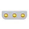 UP37794-Stainless Light Bracket With 3X 3 LED 3/4" Mini Lights - Amber LED/Amber Lens