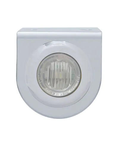 UP37828-Stainless Light Bracket With 3 LED 3/4" Mini Light - Red LED/Clear Lens
