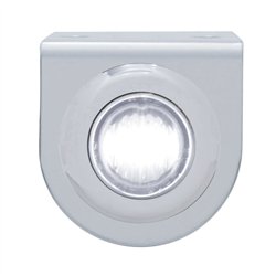 UP37830-Stainless Light Bracket With 3 LED 3/4" Mini Light - White LED/Clear Lens
