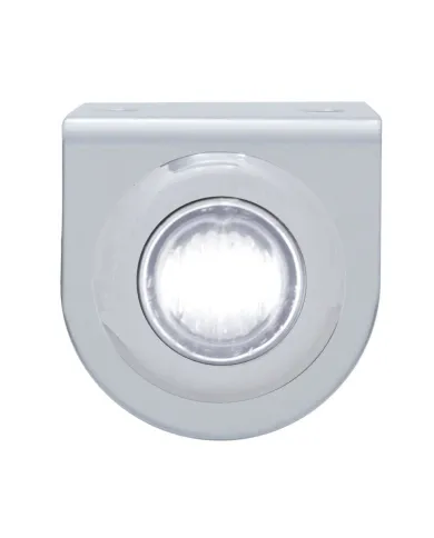 UP37830-Stainless Light Bracket With 3 LED 3/4" Mini Light - White LED/Clear Lens