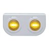 UP37831-Stainless Light Bracket With 2X 3 LED 3/4" Mini Lights - Amber LED/Amber Lens
