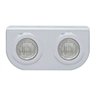 UP37834-Stainless Light Bracket With 2X 3 LED 3/4" Mini Lights - Red LED/Clear Lens