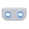 UP37835-Stainless Light Bracket With 2X 3 LED 3/4" Mini Lights - Blue LED/Clear Lens