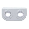 UP37836-Stainless Light Bracket With 2X 3 LED 3/4" Mini Lights - White LED/Clear Lens