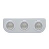 UP37840-Stainless Light Bracket With 3X 3 LED 3/4" Mini Lights - Red LED/Clear Lens