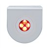UP37858-Stainless Light Bracket With 4 LED Fastener Light - Red LED/Clear Lens