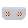 UP37863-Stainless Light Bracket With 2X 4 LED Fastener Lights - Red LED/Clear Lens