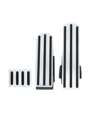 UP70260-Chrome Pedal Set With Black Insert For Kenworth W900L (1990-2005), T800 (1986-2005), & T600 (1986-1993)