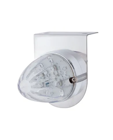 UP37882-Stainless Light Bracket With 19 LED Watermelon Light - Amber LED/Clear Lens