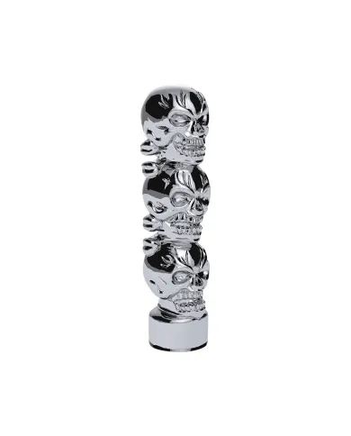 UP70536B-1/2"-13 Thread-On 3 Skull Shift Knob-Chrome