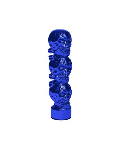 UP70539B-1/2"-13 Thread-On 3 Skull Candy Color Shift Knob-Indigo Blue
