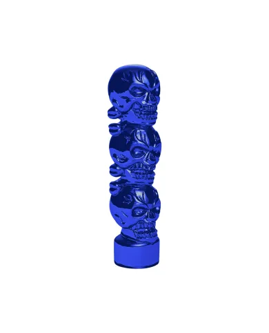 UP70539B-1/2"-13 Thread-On 3 Skull Candy Color Shift Knob-Indigo Blue