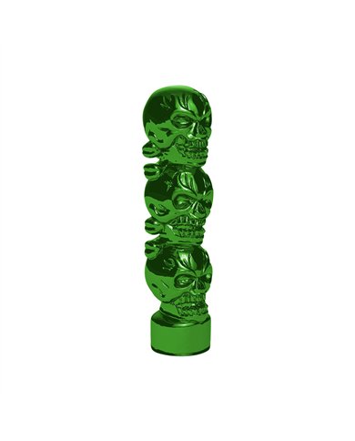 UP70540B-1/2"-13 Thread-On 3 Skull Candy Color Shift Knob-Emerald Green