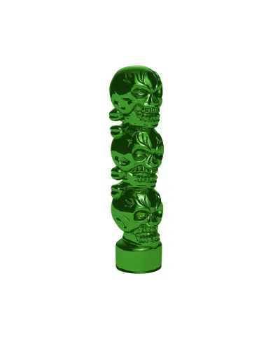 UP70540B-1/2"-13 Thread-On 3 Skull Candy Color Shift Knob-Emerald Green