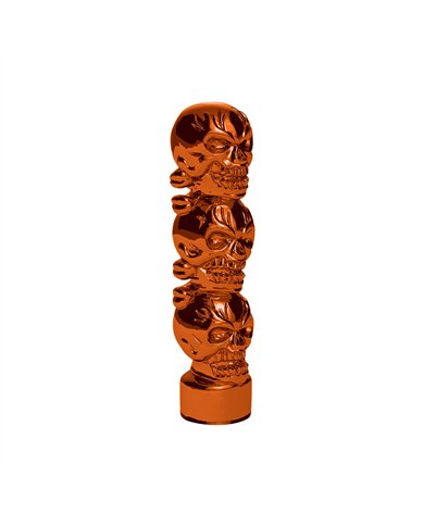 UP70541B-1/2"-13 Thread-On 3 Skull Candy Color Shift Knob-Cadmium Orange