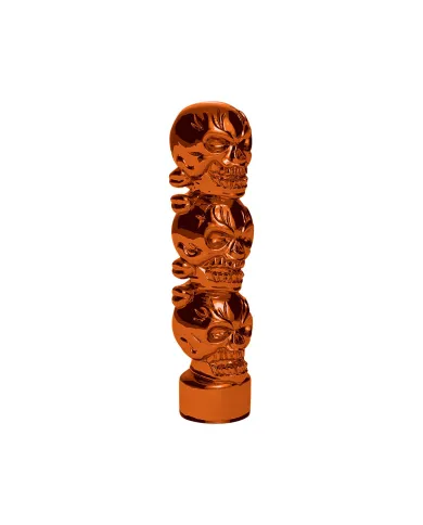 UP70541B-1/2"-13 Thread-On 3 Skull Candy Color Shift Knob-Cadmium Orange