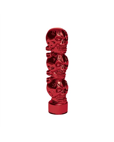 UP70543B-1/2"-13 Thread-On 3 Skull Candy Color Shift Knob-Candy Red