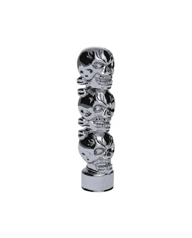 UP70544B-1/2"-13 Thread-On 3 Skull Candy Color Shift Knob-Liquid Silver