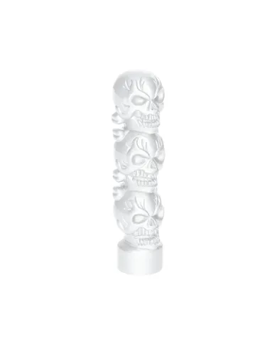UP70545B-1/2"-13 Thread-On 3 Skull Candy Color Shift Knob-Pearl White
