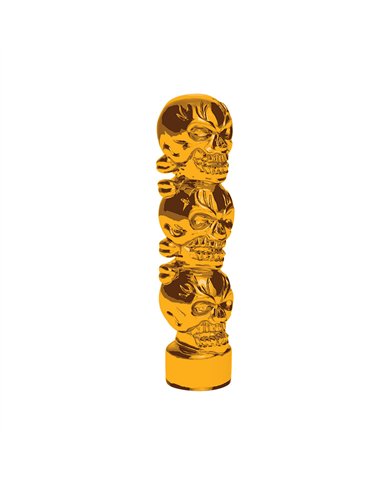 UP70546B-1/2"-13 Thread-On 3 Skull Candy Color Shift Knob-Electric Yellow
