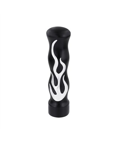 UP70567B-1/2"-13 Thread On Flame Gearshift Knob - Black With Chrome Flame