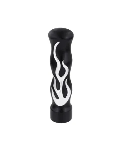 UP70567B-1/2"-13 Thread On Flame Gearshift Knob - Black With Chrome Flame